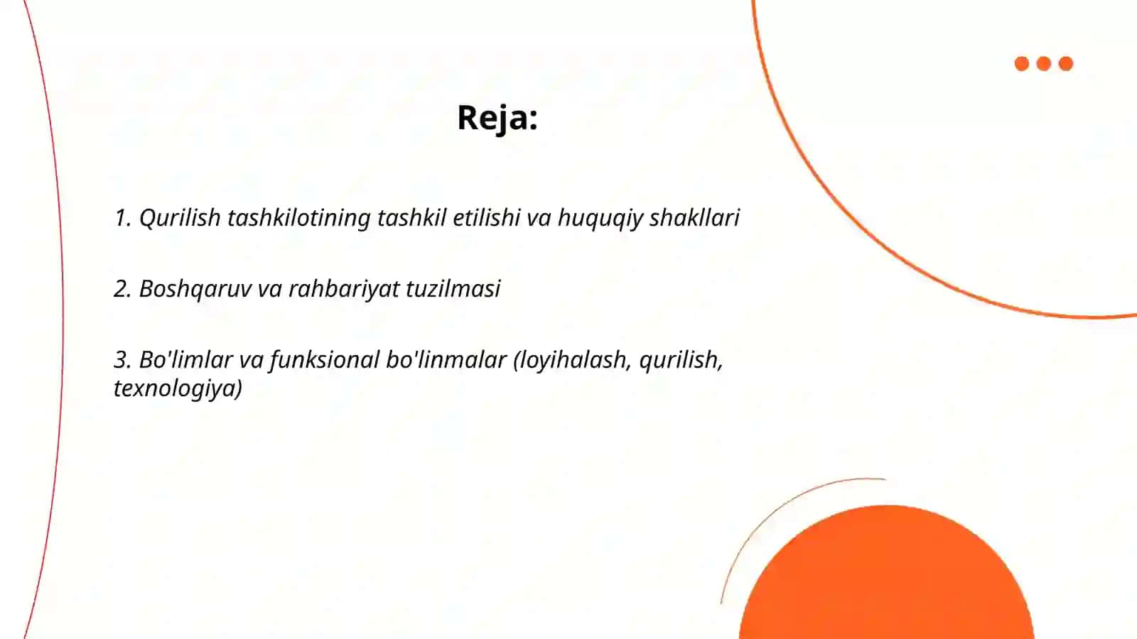 Qurilish tashkilotlarining tarkibi va tavsifi 2