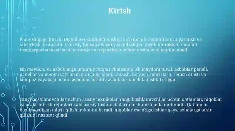 Photoshop Grafik Redaktorida Ishlash 2