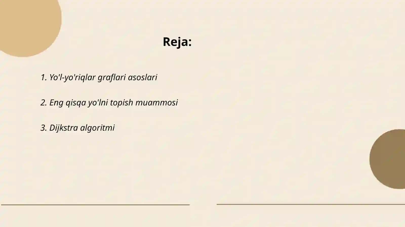 Graflarda eng qisqa yo'lni aniqlash algoritm tahlili 2