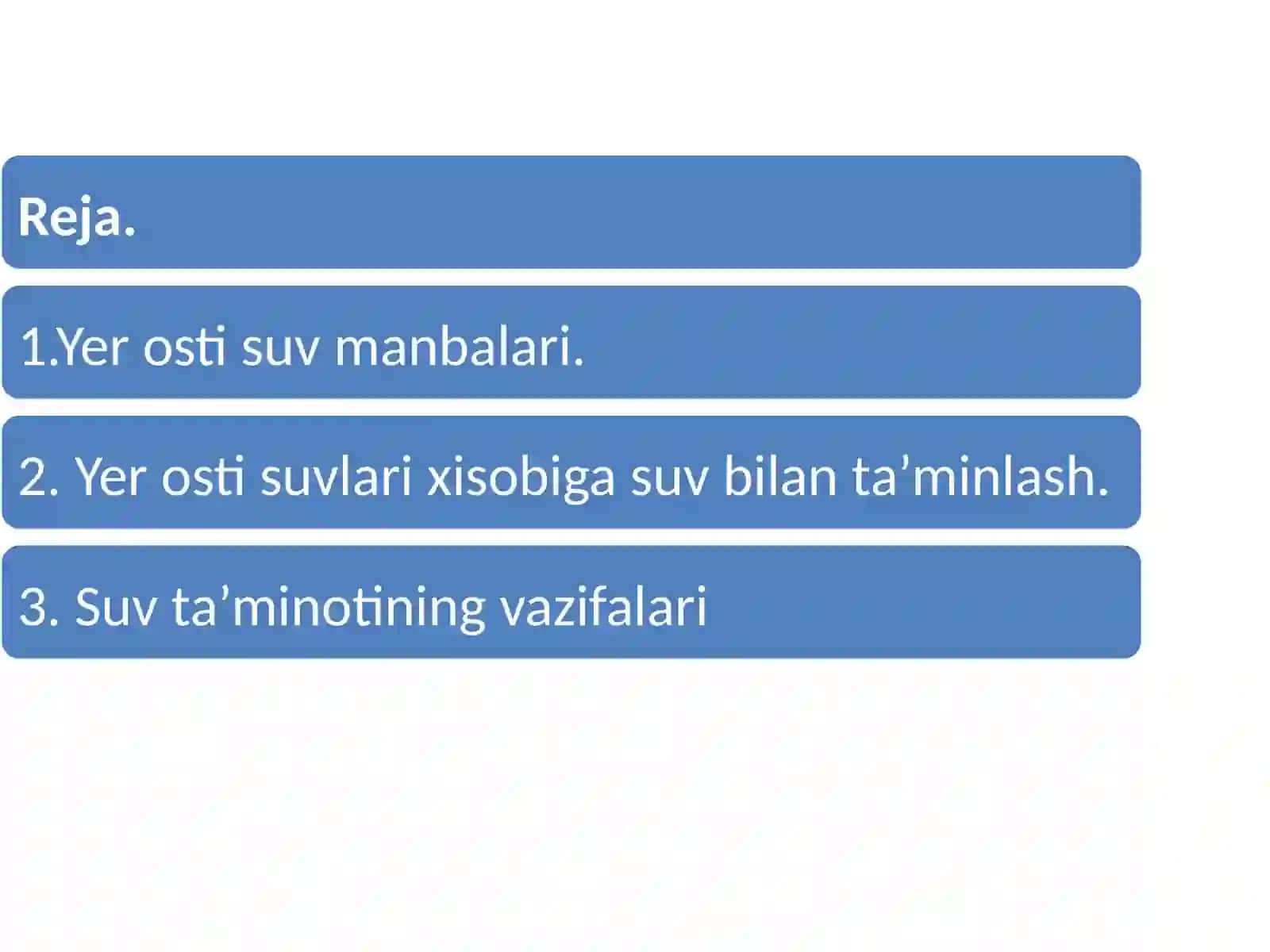 Suv ta’minotida yer osti suv manbasidan foydalanish 2