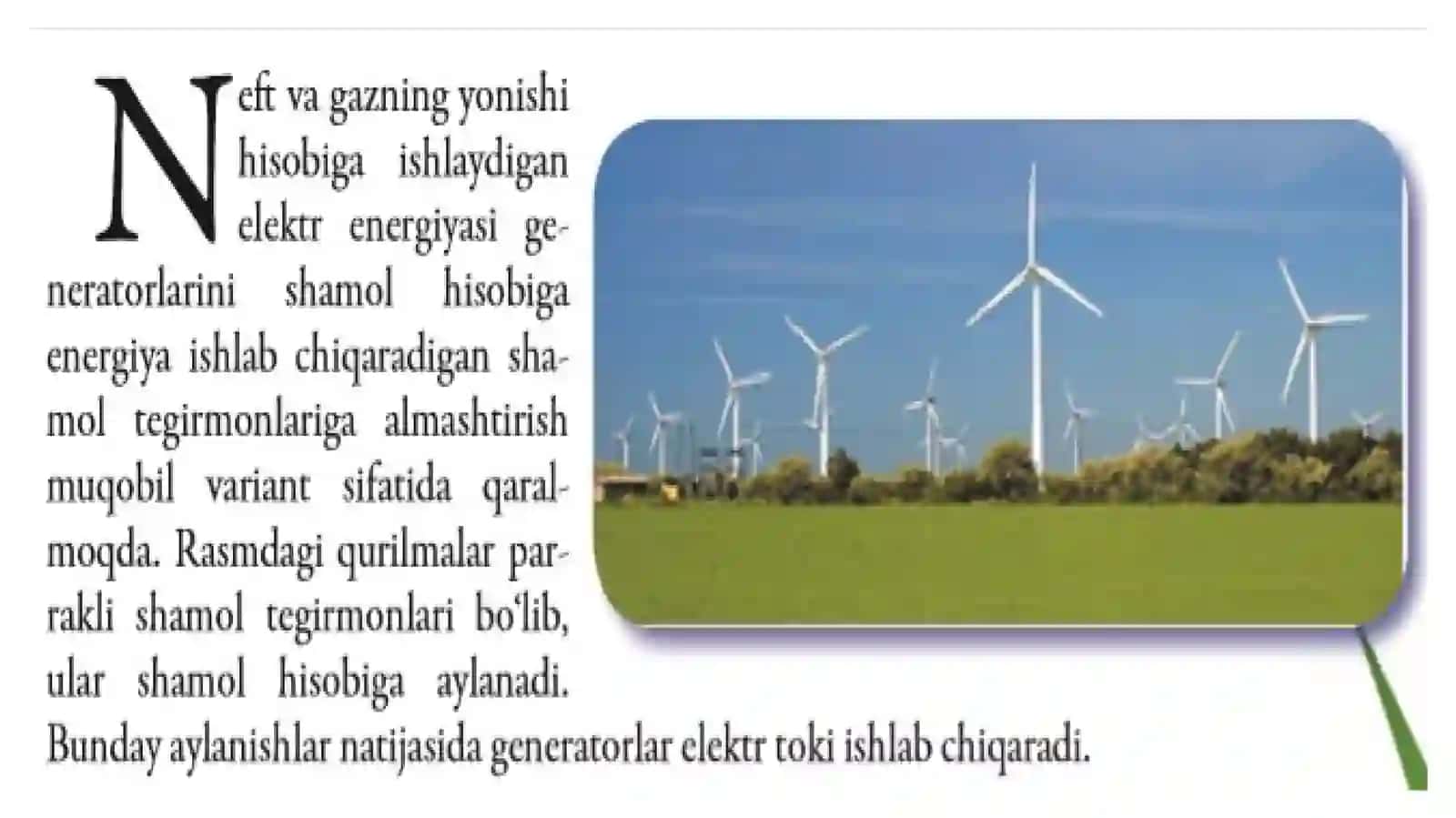 Shamol hisobiga energiya ishlab chiqarish 2