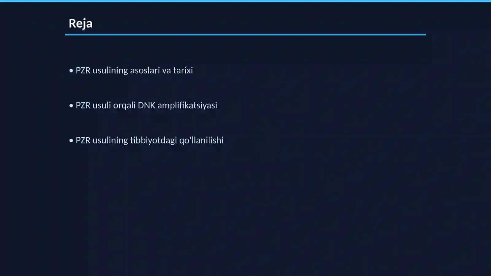 Molekulyar biologiya sohasida PZR usuli va uning fani rivojidagi yutuqlari 2