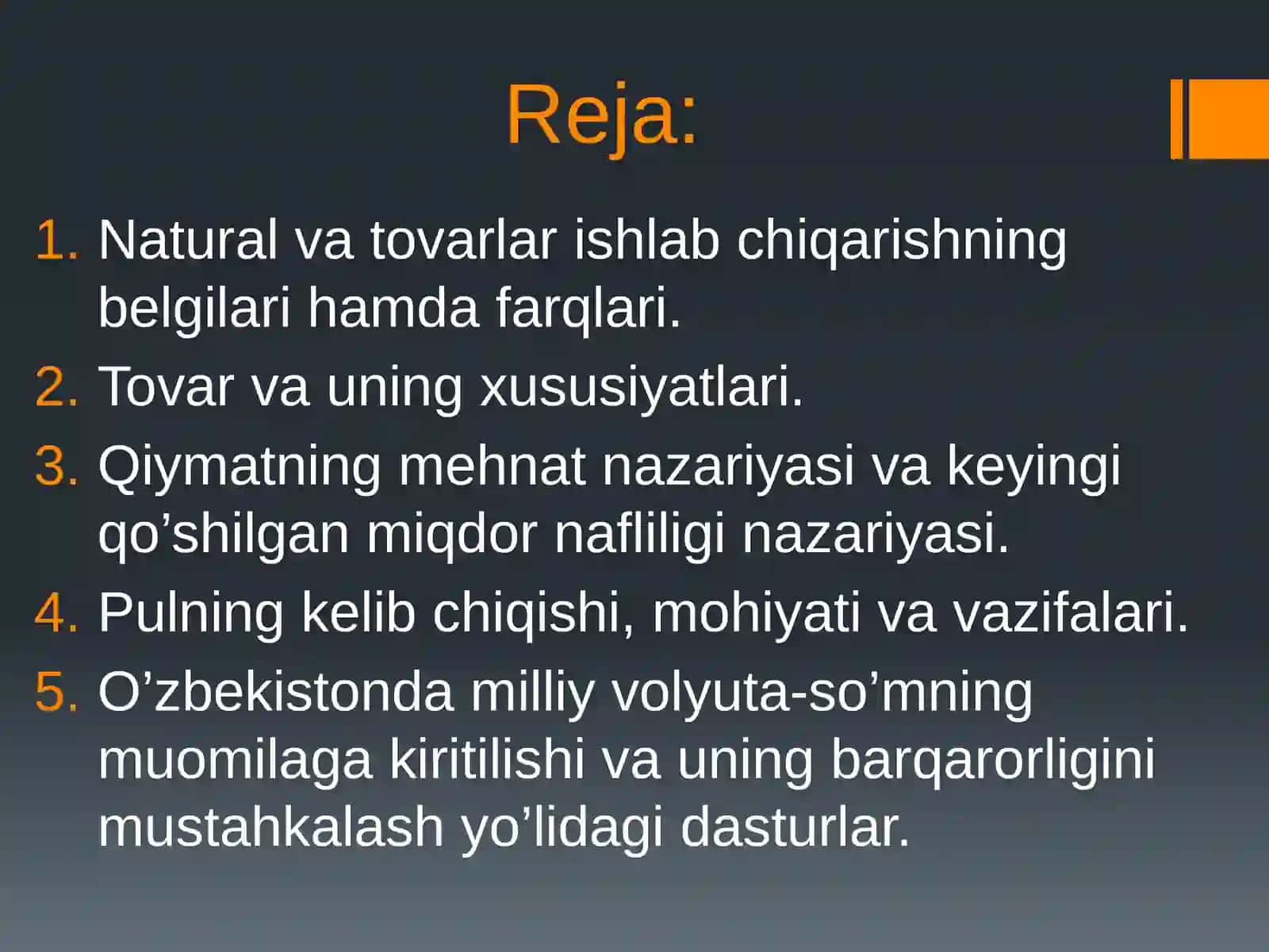 TOVAR-PUL MUNOSABATLARI RIVOJLANISHI BOZOR IQTISODIYOTI SHAKLLANISHI 2
