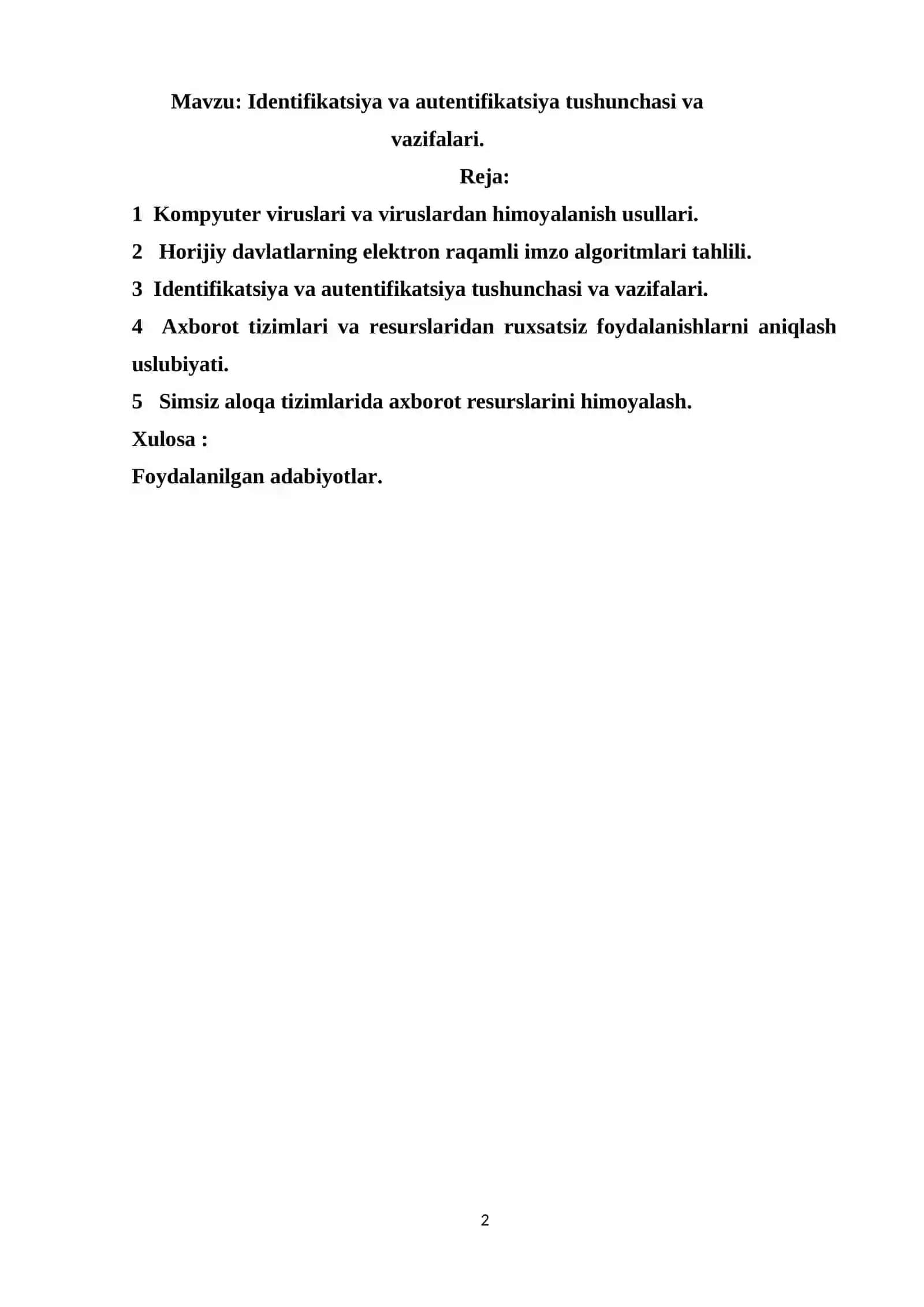 Identifikatsiya va autentifikatsiya tushunchasi va vazifalari 2
