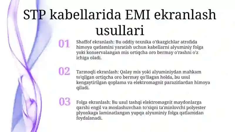 Stp Kabelda Elektromagnit Ta'Sirlardan Himoyalash Uchun Ekranlashtirishning Necha Turi Ishlatiladi 2