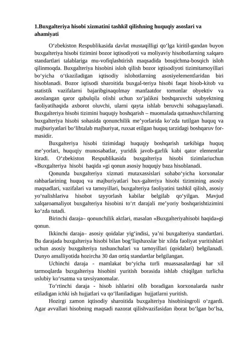 Buxgalteriya hisobi tizimi 2