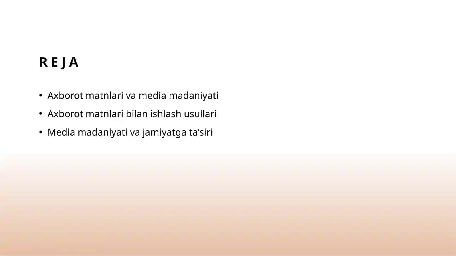 Axborot matnlari bilan ishlash va media madaniyat 2