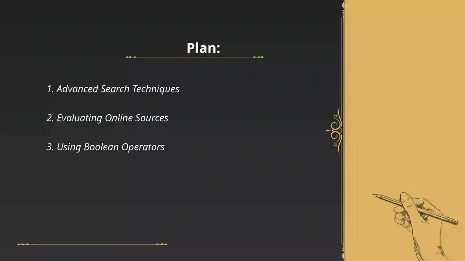 Advanced search techniques 2