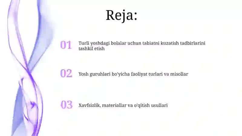 Tabiatni kuzatish ishlarini tashkil etish 2