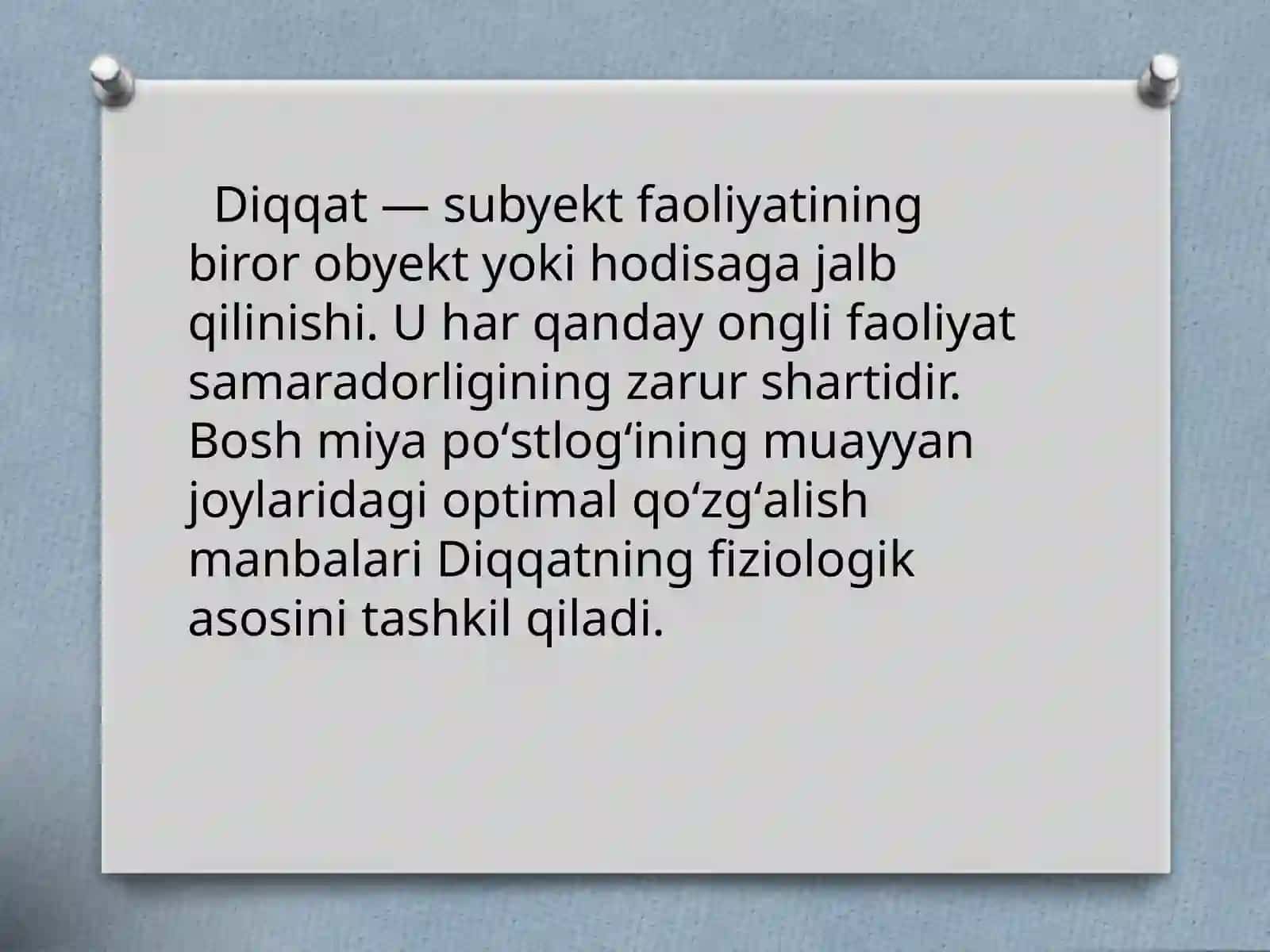 KOGNITIV JARAYONLAR-DIQQAT 2
