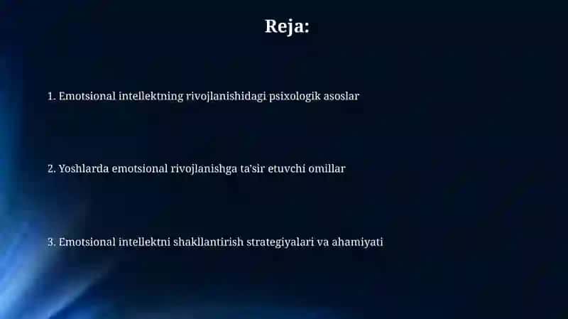 Yoshlarda emotsional intelegensiyani rivojlantirishning psixologik asoslari 2
