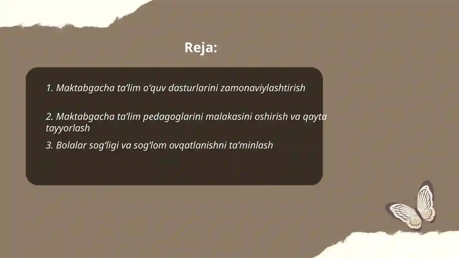 Maktabgacha taʼlim tizimi rivojlanishining ustuvor yoʻnalishlari 2