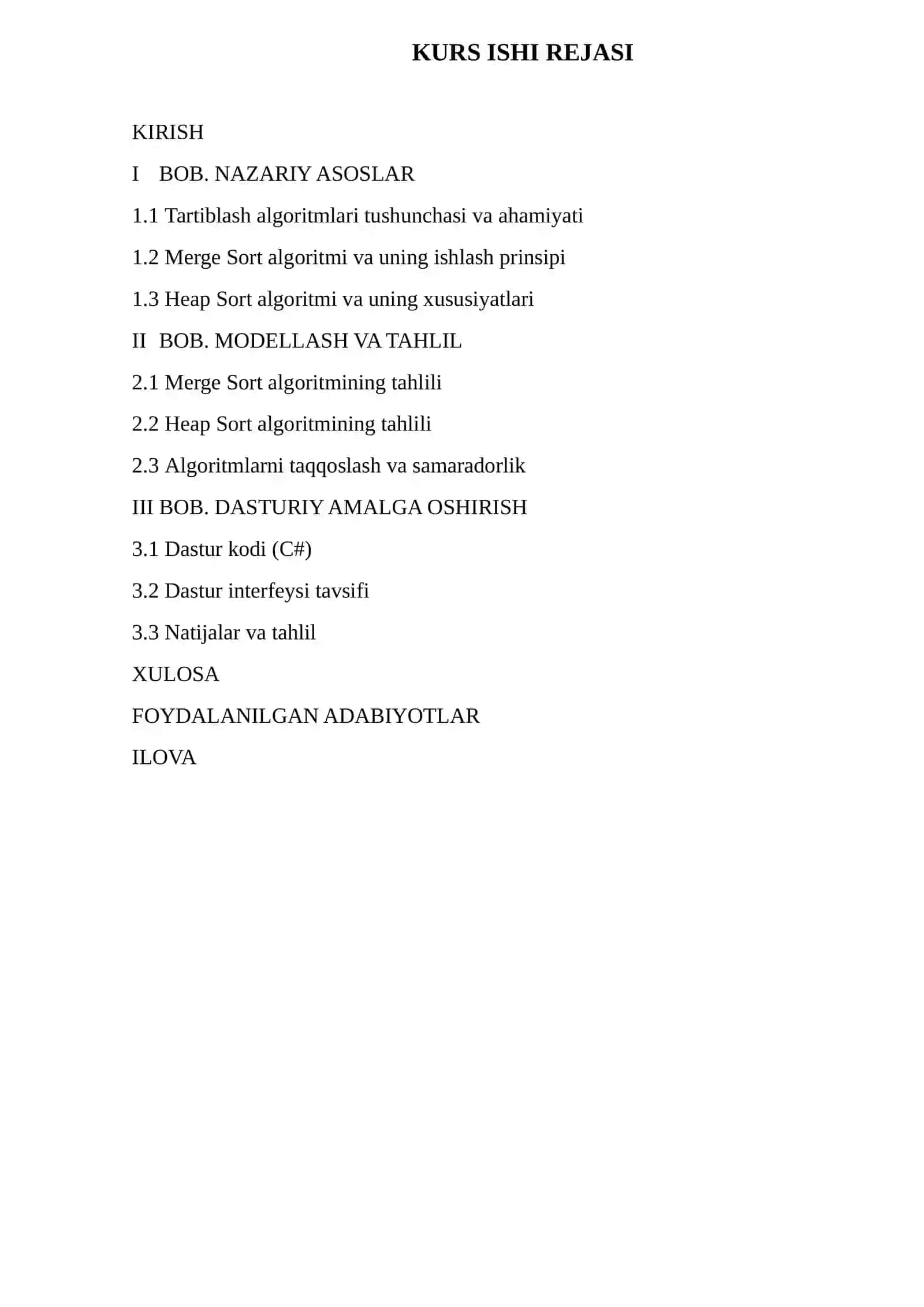 Tartiblash algoritimlari Merge sort va Heap sort 2