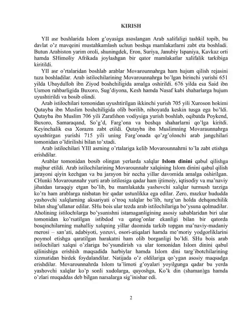 Muhaddislar Imom Ismoil al-Buxoriy, at-Termiziy va boshqa muhaddislarning hadis ilmini yaratishdagi xizmatlari 2