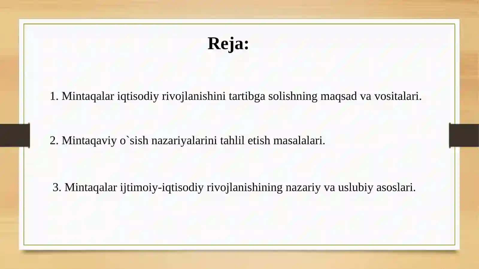 Mintaqalarning ijtimoiy-iqtisodiy rivojlanishini tartibga solish mexanizmlari 2