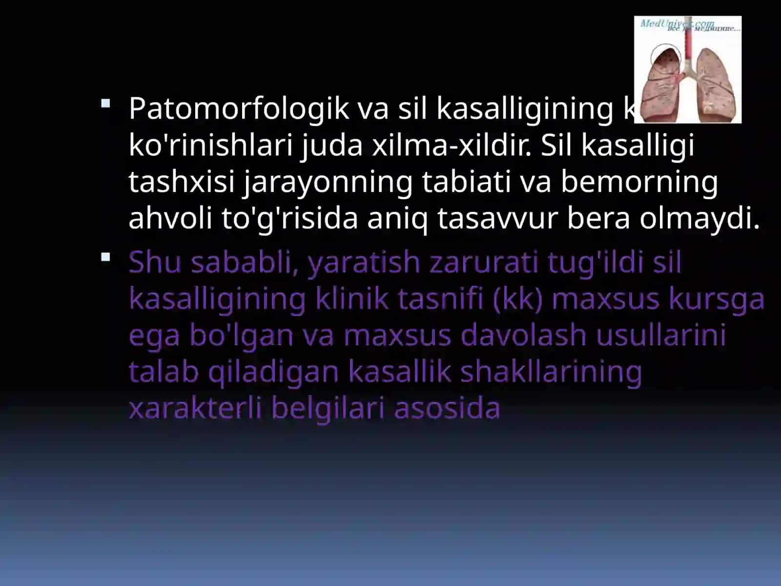 Tuberkulyozning Kliniktasifi 2