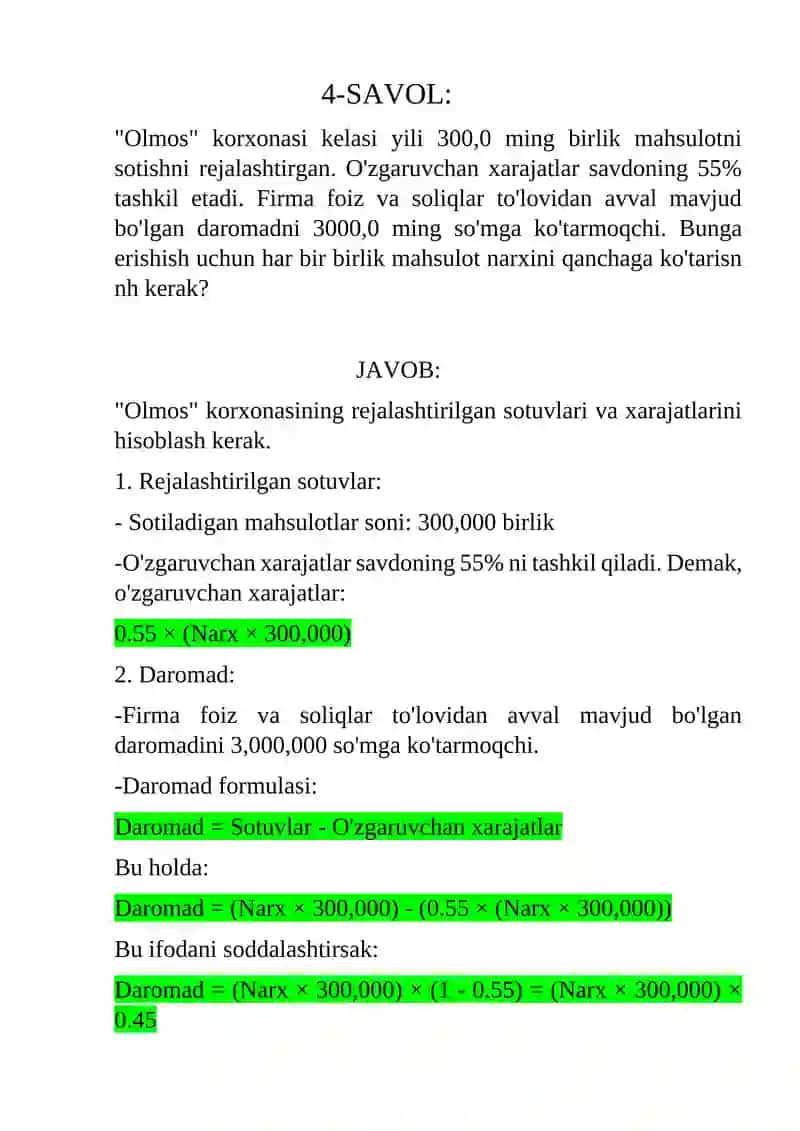 Daromadni ko'tarish 2