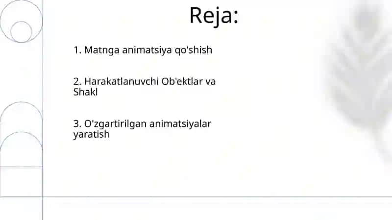 MS PowerPoint dasturida slaydlarga animatsiya o‘rnatish 2