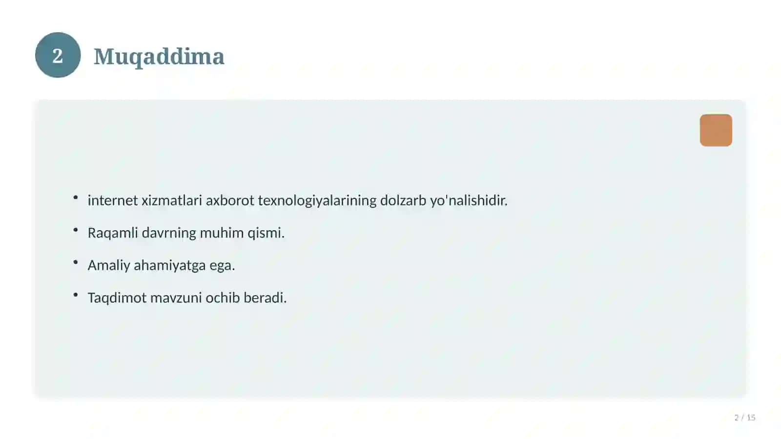 Internet xizmatlari 2