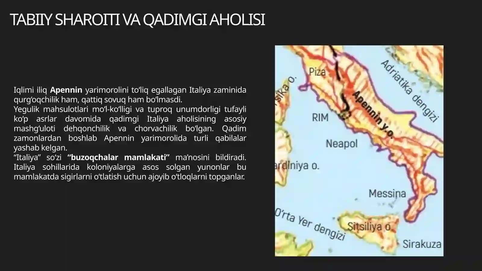 6-sinf. Qadimgi Italiya va uning aholisi 2