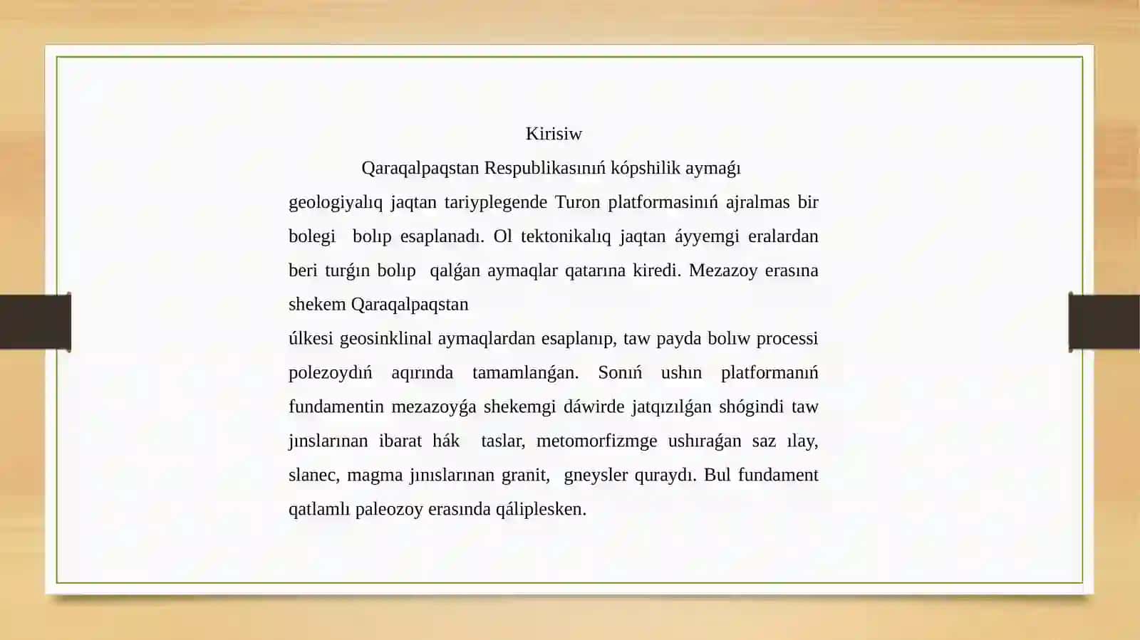 Qaraqalpaqstan Respublikasi paydali qazilma bayliqlari 2