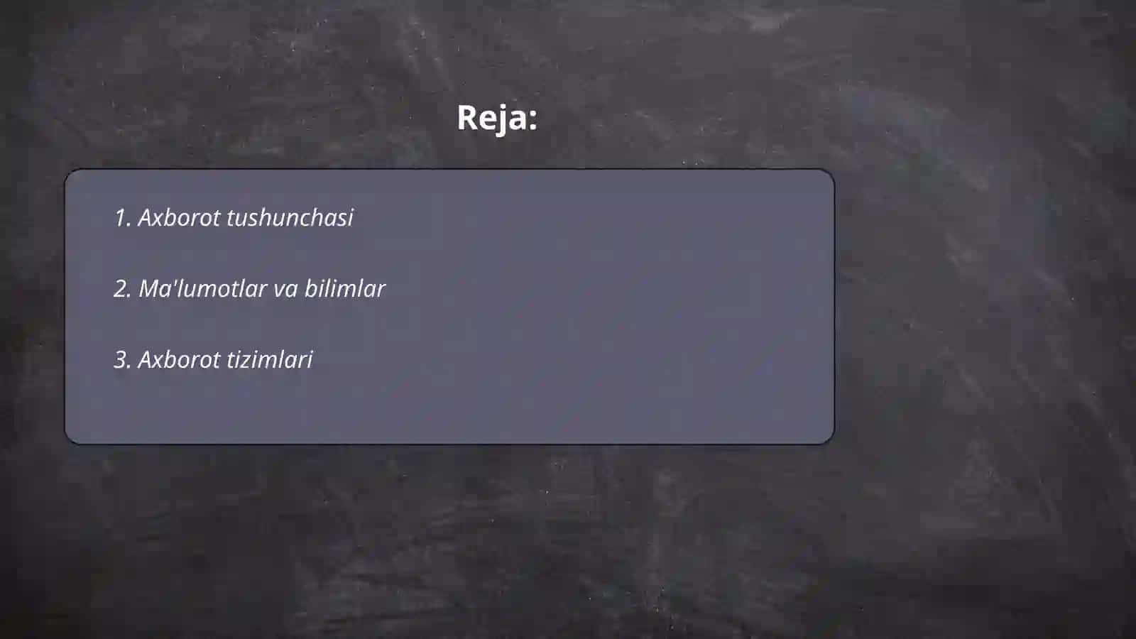 Axborot texnalogiyalarining asosoy tushunchalari 2
