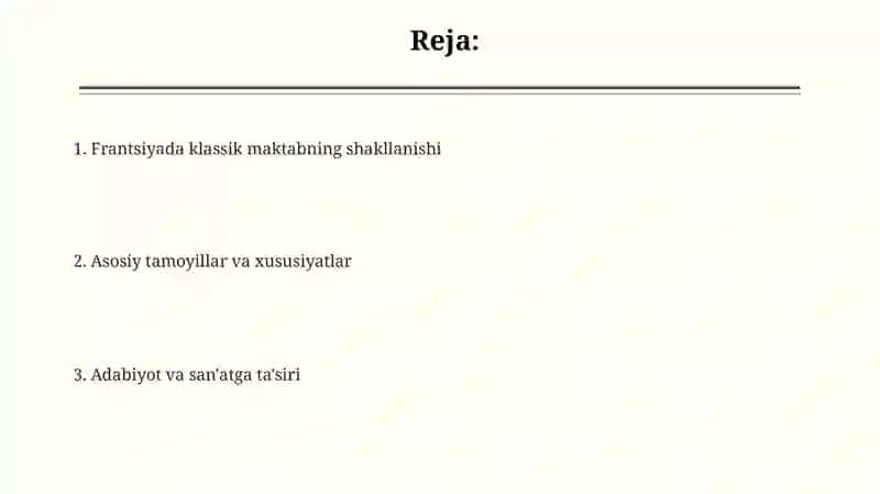 Frantsuz klassik maktabining shakllanishi 2