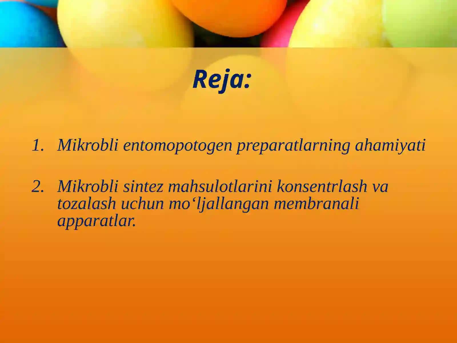 Mikrobli entomopotogen preparatlarning ahamiyati 2