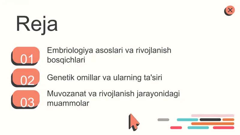 Embrional rivojlanishning umumiy qonuniyatlari 2
