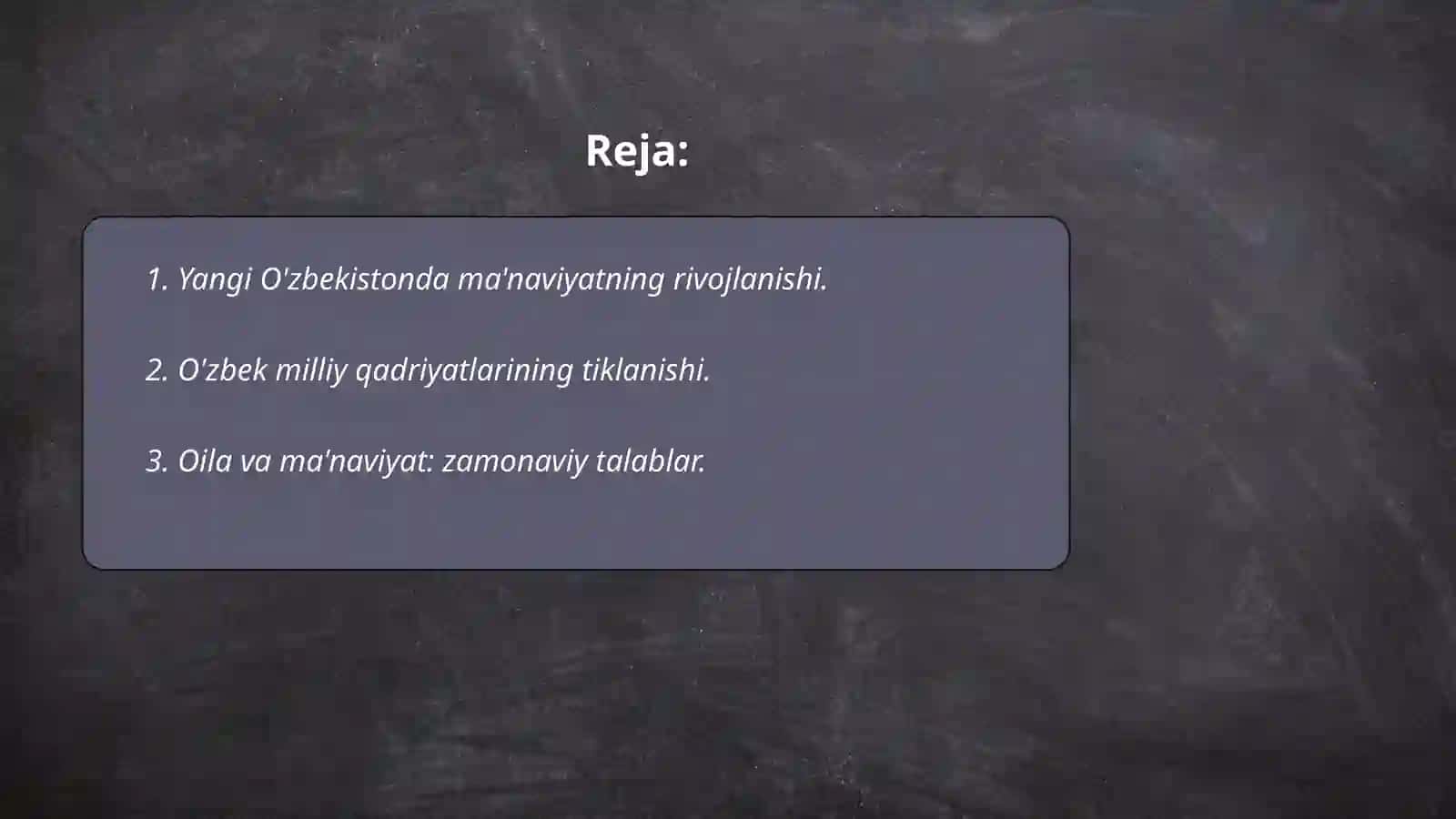 Yangi O'zbekistonda amalga oshirlayotgan ma'naviy o'zgarishla 2