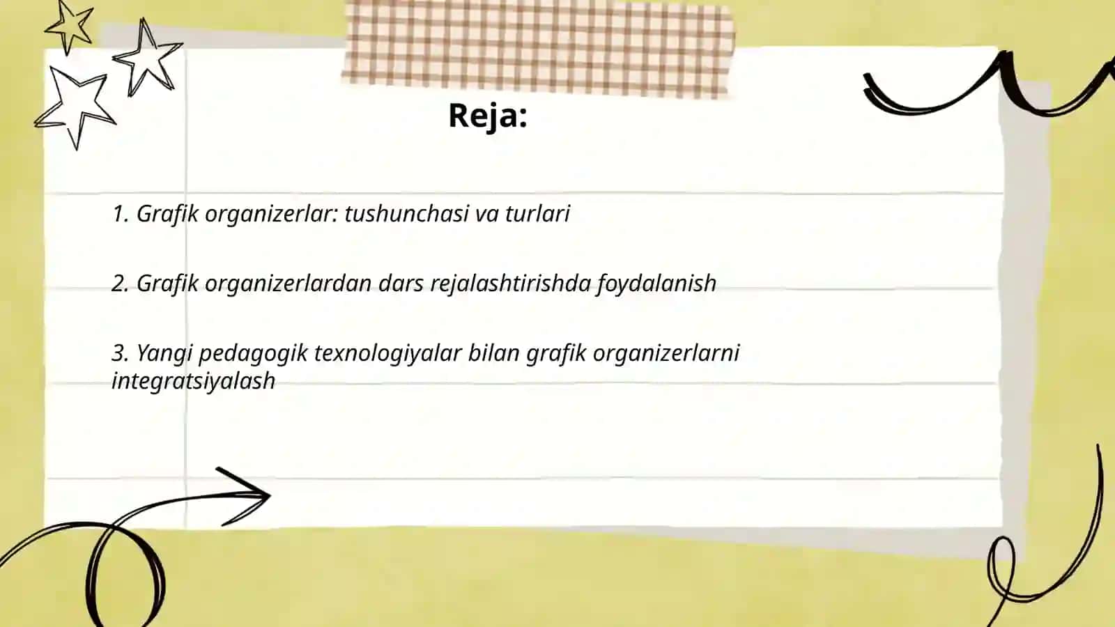 O‘qitishnig grafikli organeyzerlar 2