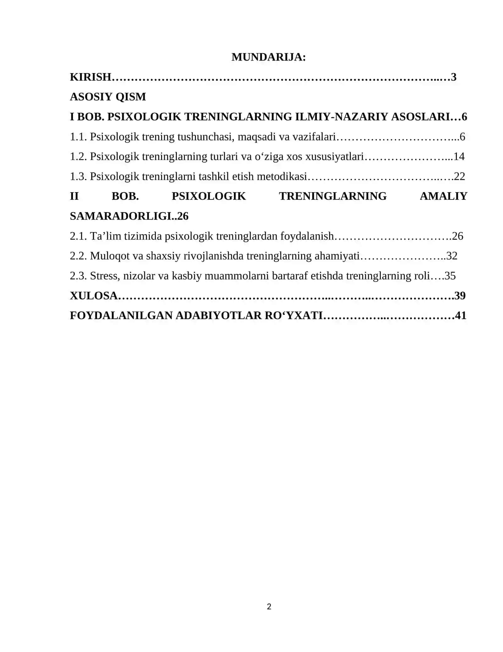 Psixologik treninglarning turlari va ularning amaliy qo‘llanilishi 2
