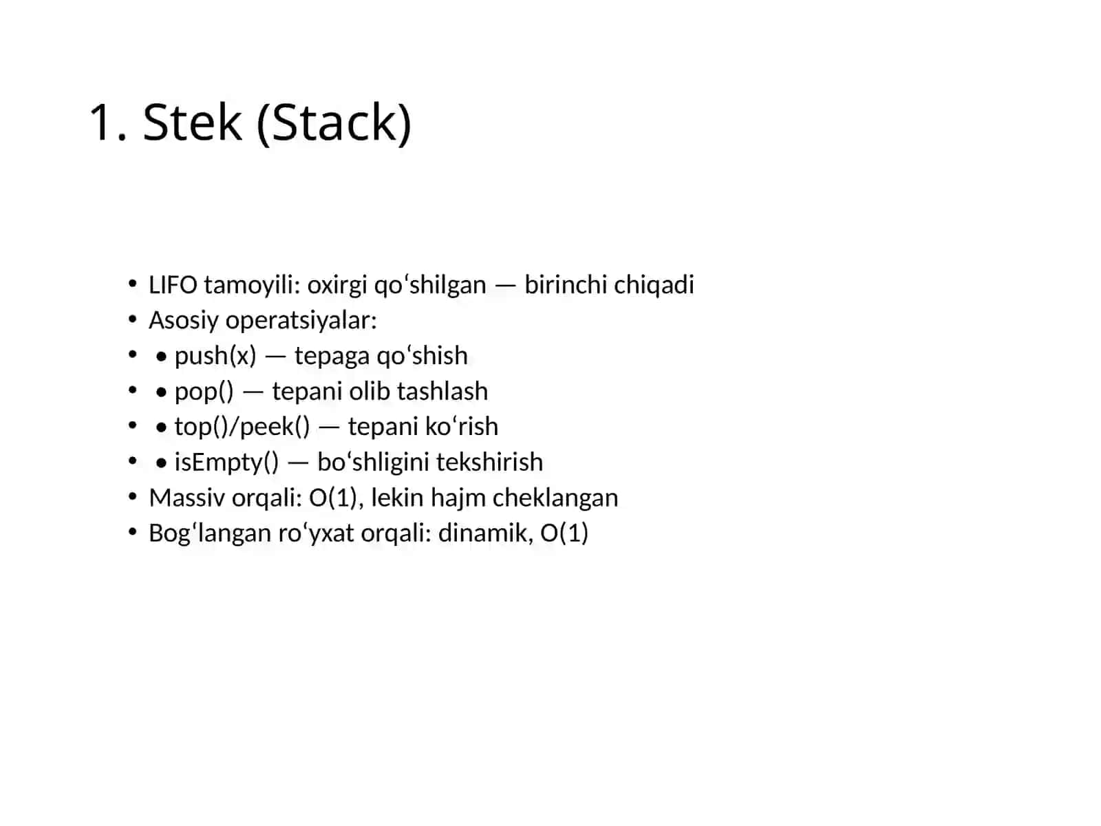 Stek (Stack) 2