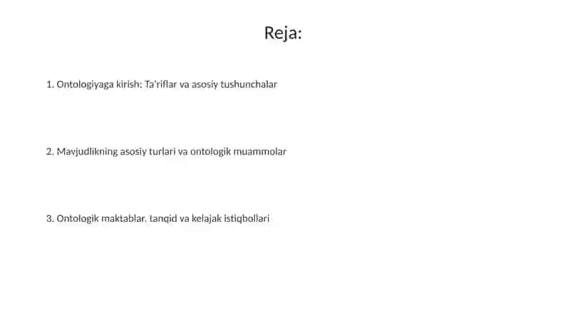 Borliqfalsafasi(ontologiya) 2