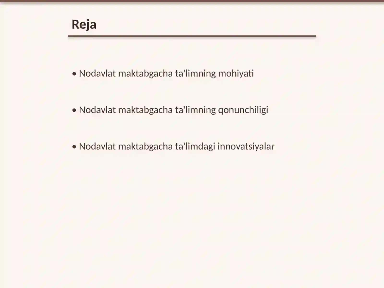 Nodavlat maktabgacha ta'lim tashkiltini tashkil yetish 2