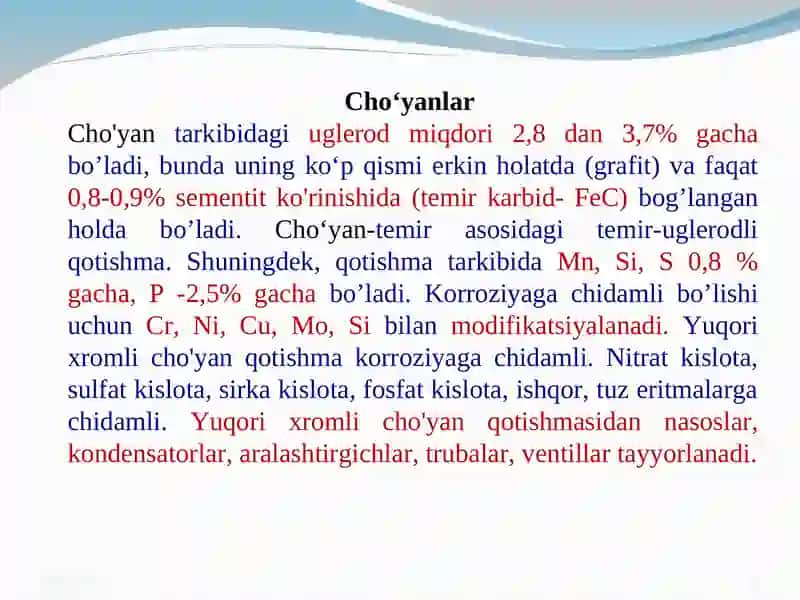 USKUNA VA JIHOZLARNI TAYYORLASH MATERIALLARI 2