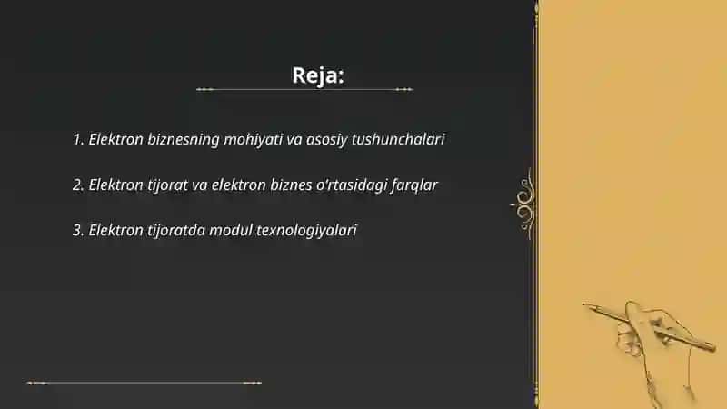 Elektron biznes va elektron tijorat asoslari 2