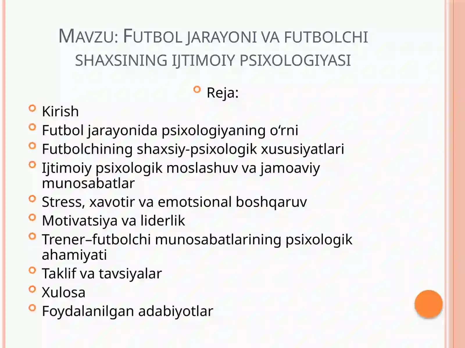Futbol jarayoni va futbolchi shaxsining ijtimoiy psixologiyasi 2