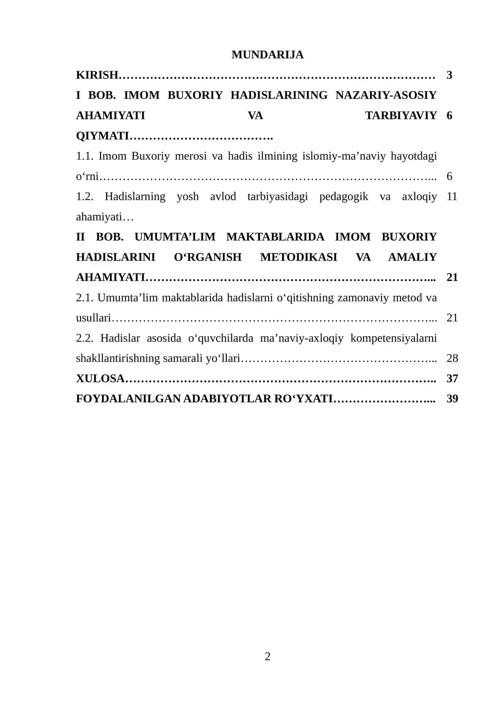 Umumta’lim maktablarida Imom Buxoriy hadislarini o'rganishning ahamiyati 2