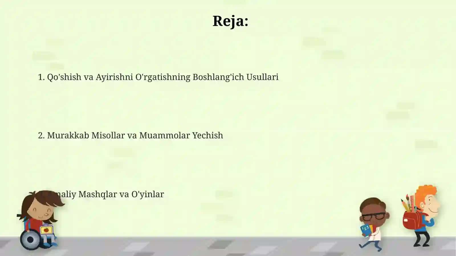 Qo'shish va ayirishni bolalarga o'rgatish 2