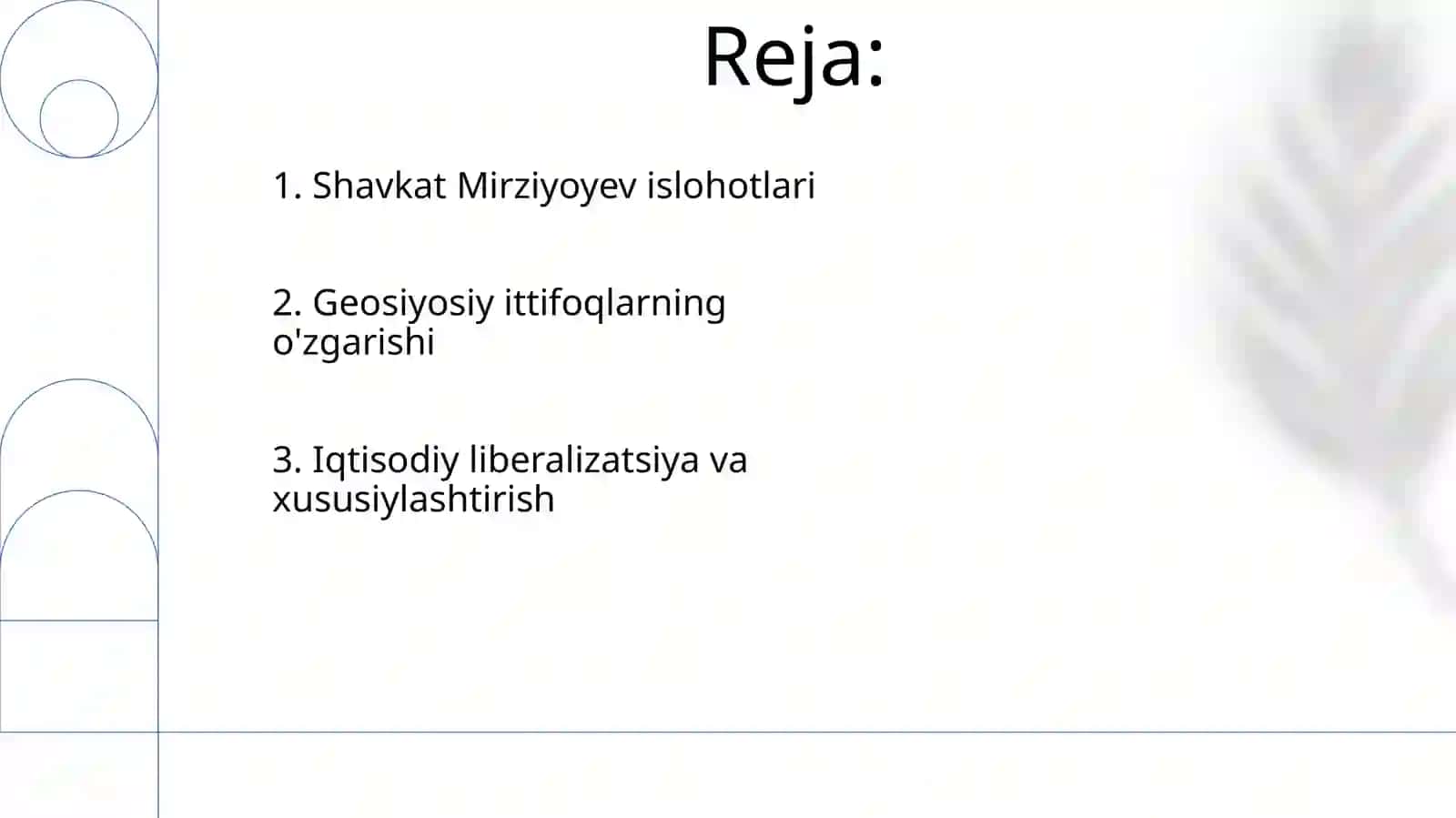 OʻZBEKISTON siyosiy tizimidagi oʻzgarishlar 2