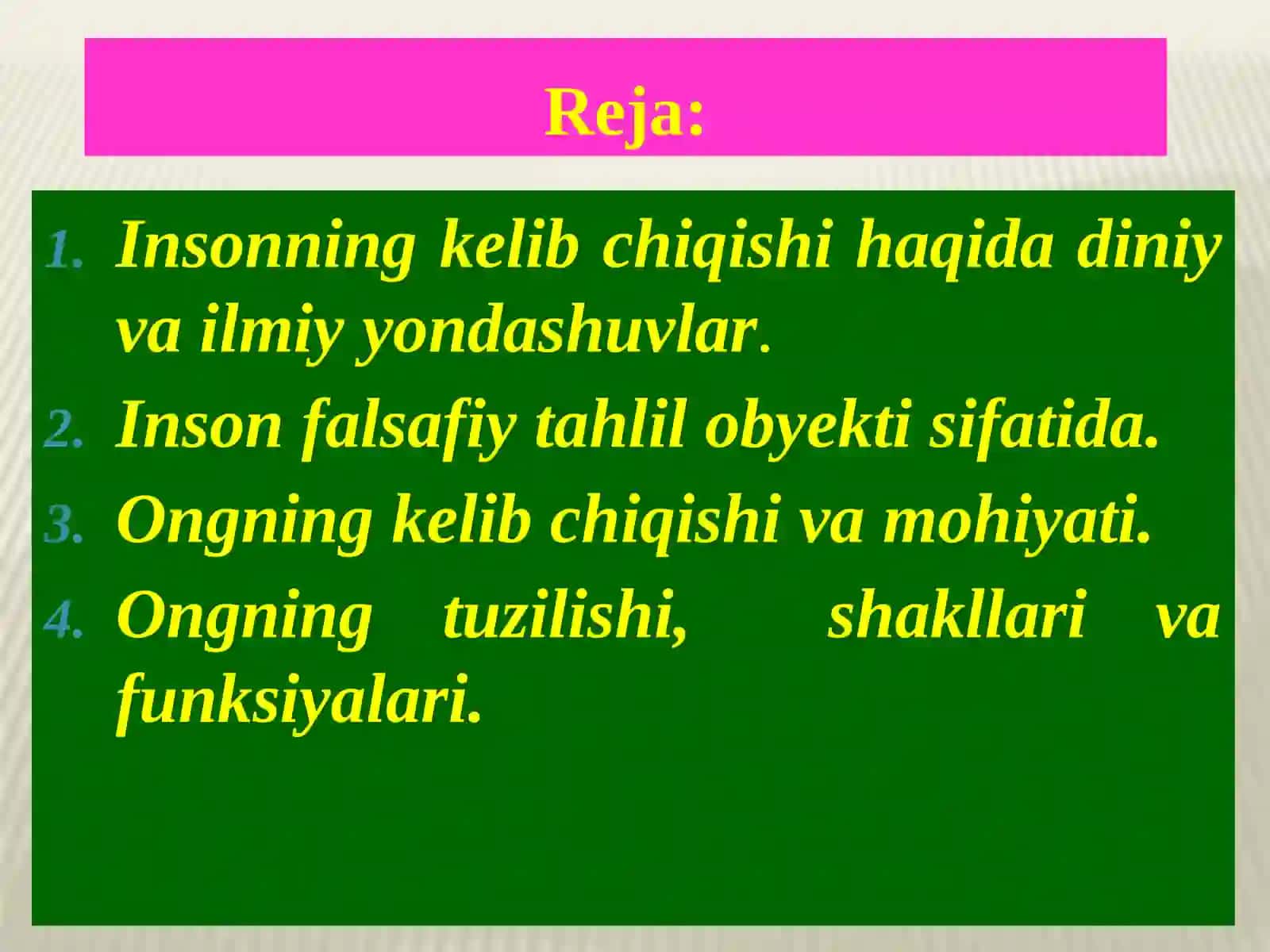 Insonning kelib chiqishi haqida diniy va ilmiy yondashuvlar 2