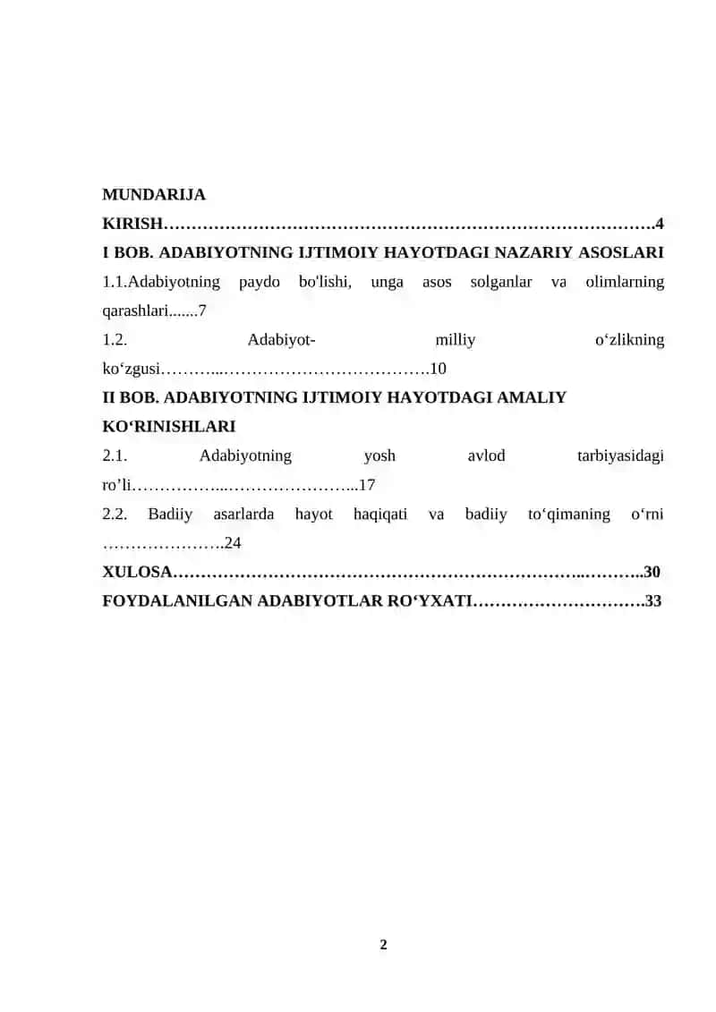 Adabiyotning ijtimoiy hayotdagi oʻrni va vazifasi 2