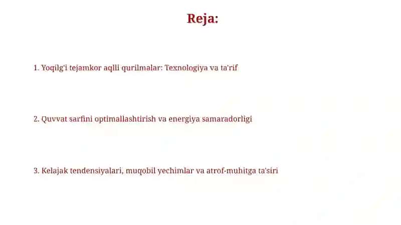 Yoqilg'i tejamkor aqlli qurilma 2