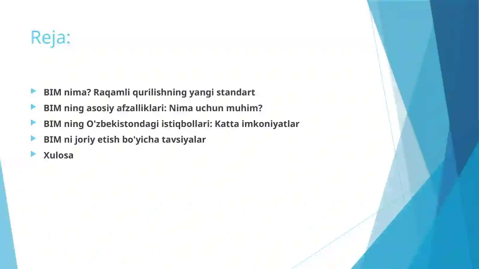 Loyihalash jarayonida BIM (Building Information Modeling). 2