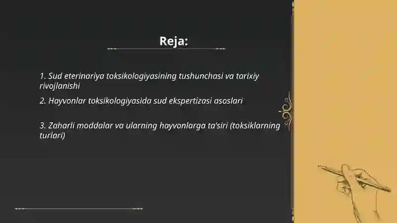 Sud eterinariya toksikologiyasi 2