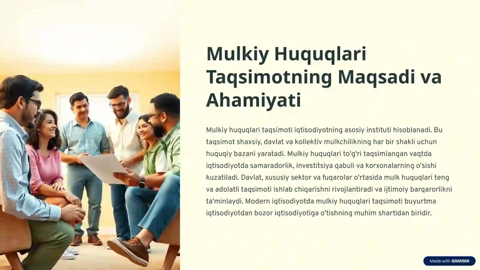Mulkiy Huquqlari Taqsimotning Tahlili 2