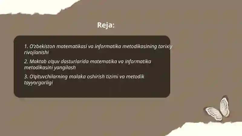 O‘zbekistonda matematika va informatika metodikasining rivojlanishi 2