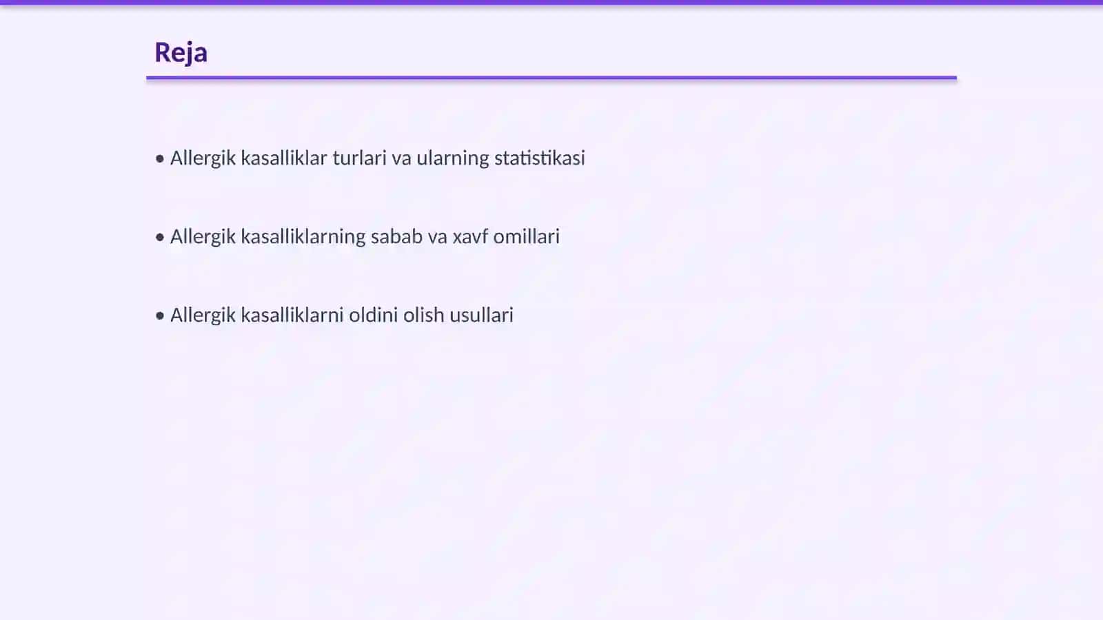 Allergik kasalliklar turlari va ularni oldini olish sabablarini aniqlash, xavf omillari, dori darmonlari va bemorlarni parvarish qilish 2