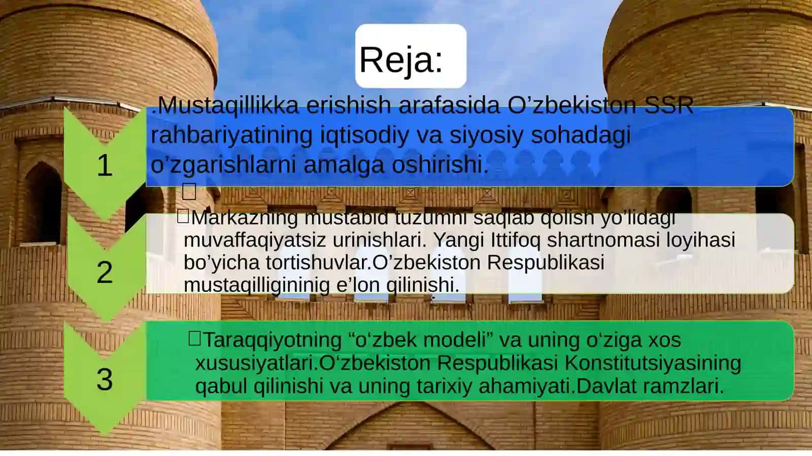MUSTAQIL O‘ZBEKISTON RESPUBLIKASI TASHKIL TOPISHINING TARIXIY AHAMIYATI 2